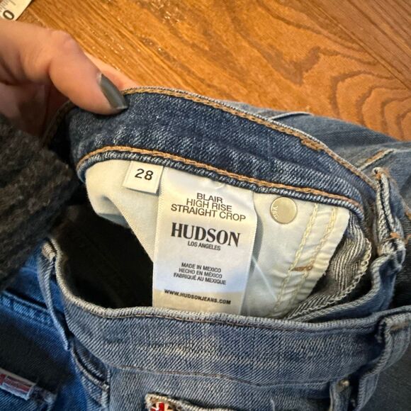 Hudson Blair high rise crop medium wash jeans size 28 - Picture 6 of 14